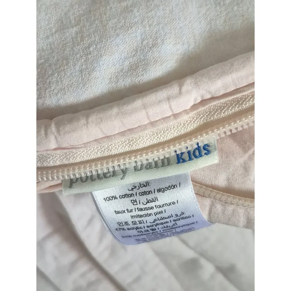 💥 Pottery Barn Kids Shaggy Cattle Cow Pink Gingham Sleeping Bag